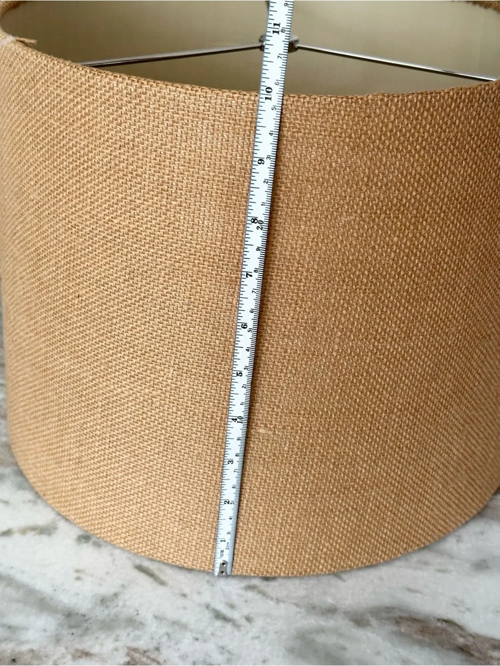 Tan Burlap Drum Table Lamp Shade